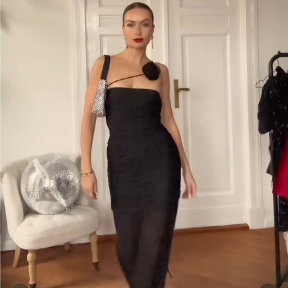 ZARA FLORAL TULLE DRESS - Picture 2 of 15